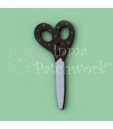 BOTÓN MADERA TIJERA MARRÓN GRANDE