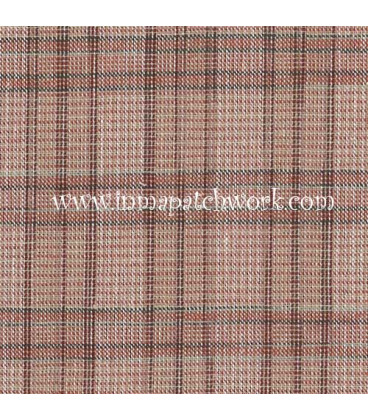 Tela Japonesa tramada 1955 B Cuadros Borgoña