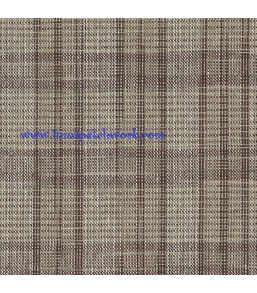 Tela Japonesa tramada 1955 C Cuadros Marrón