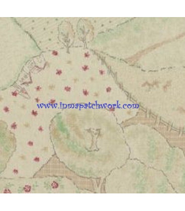 Tela  Japonesa Kinkame European Taupe KEUP043-11